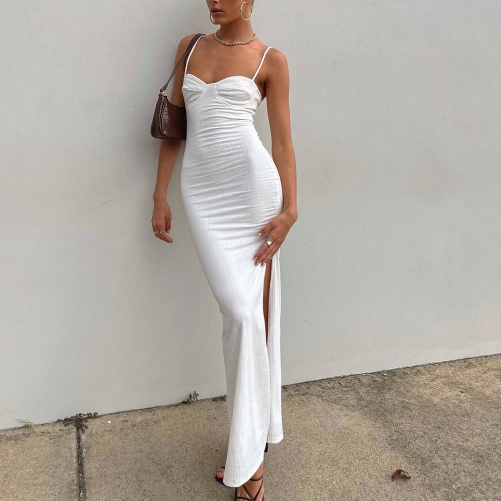 Princess Polly White Maxi Dress Sz 4
